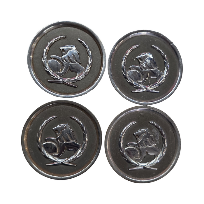 Sm001 - WH Holden Statesman - Centre Cap Set / Grey - Chrome