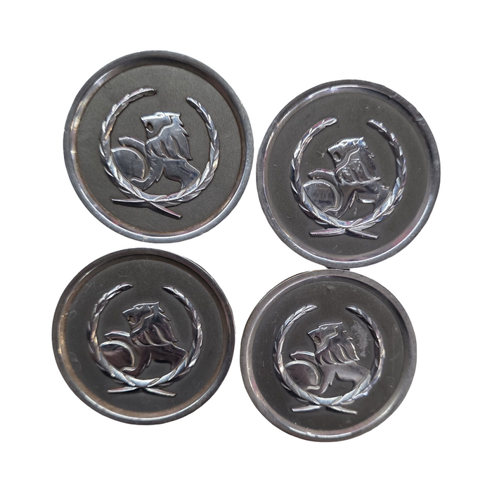 Sm001 - WH Holden Statesman - Centre Cap Set / Grey - Chrome