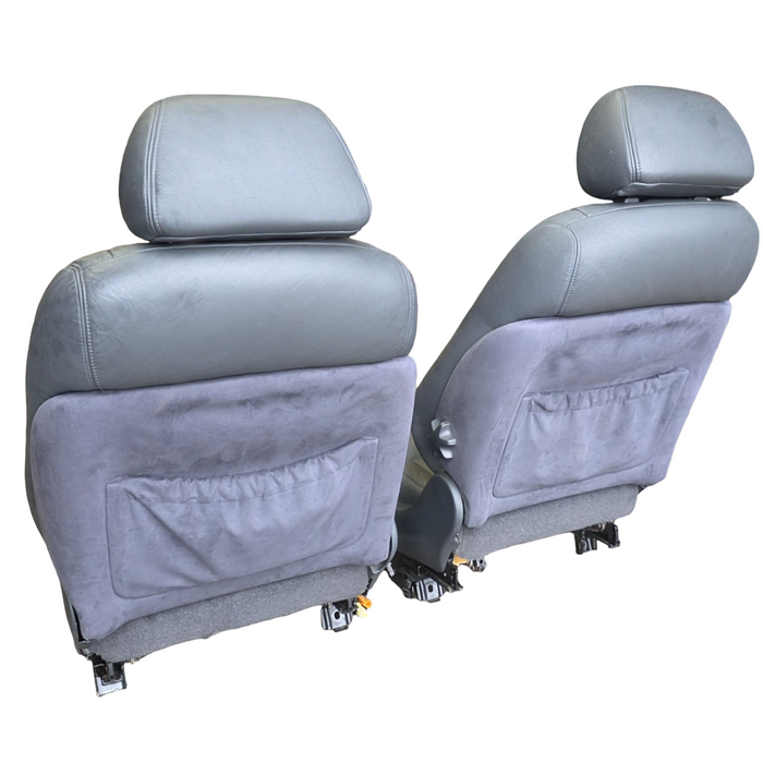 Tyl001 - WH Holden Statesman - Grey Leather Front Seats with Seatbelt Stalks