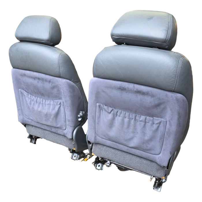 Tyl001 - WH Holden Statesman - Grey Leather Front Seats with Seatbelt Stalks