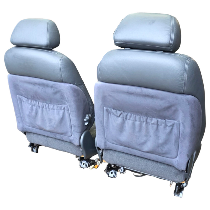 Tyl001 - WH Holden Statesman - Grey Leather Front Seats with Seatbelt Stalks