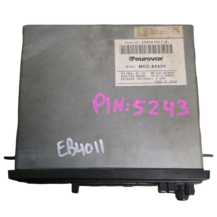 Eb4011 - VN / VP / VR / VS Holden Commodore - EUROVOX MCC-633OV Cassette Stereo with pin code