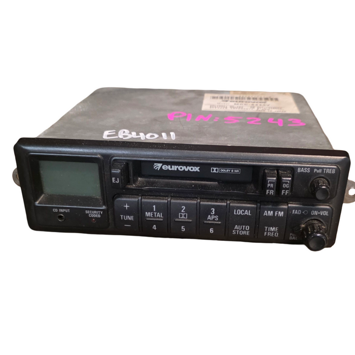 Eb4011 - VN / VP / VR / VS Holden Commodore - EUROVOX MCC-633OV Cassette Stereo with pin code