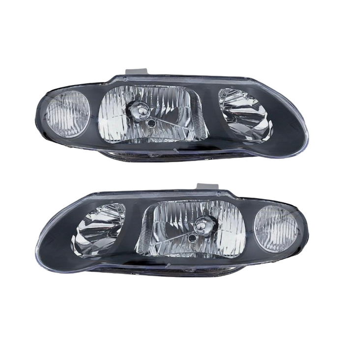 New OEM Quality VT / VX / VU Holden Commodore SS Style Black Headlight Set