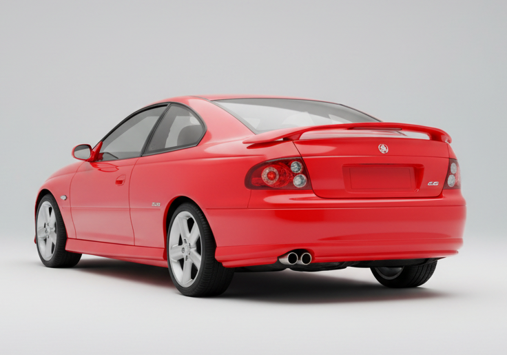 #1292 - V2 & VZ Holden Monaro Coupe - Rear Spoiler with Brakelight *Fiberglass / Unpainted*