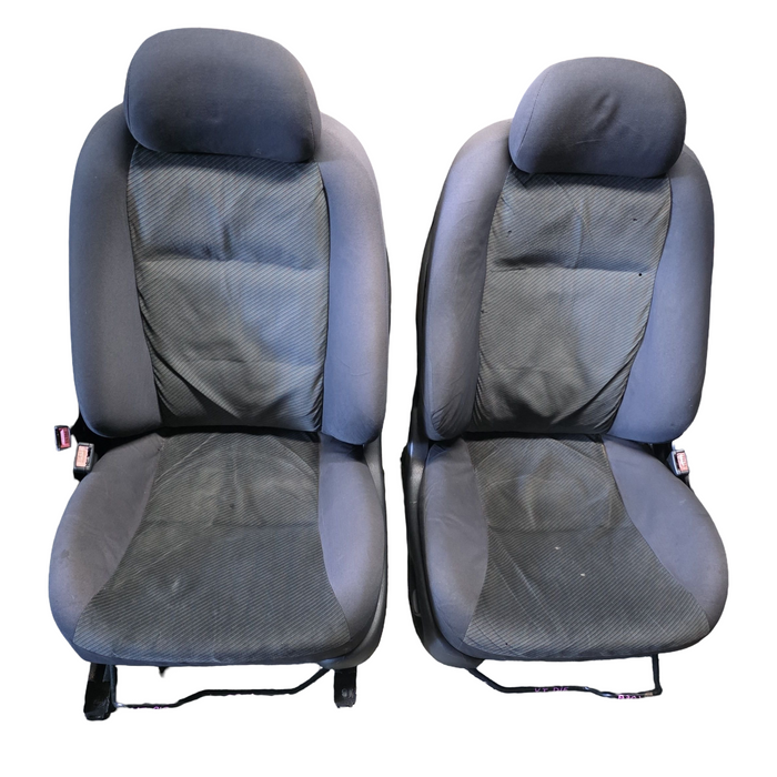 A301 - VT HOLDEN COMMODORE - Front Seats w/ Seatbelt Stalks & Rails (PAIR) - CLOTH TRIM #17i