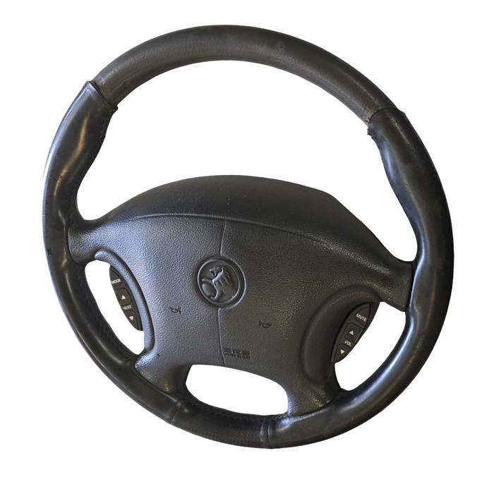 Vx002 - VX Holden Commodore - Leather Steering Wheel with Horn Pad and Buttons