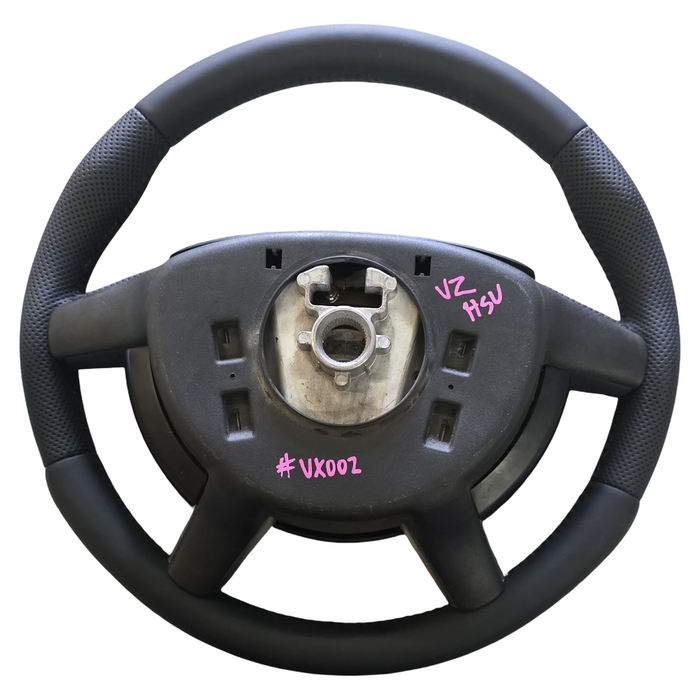 Vx002 - VZ HSV Holden Commodore - NEW RE_TRIM PERFORATED LEATHER Thick Grip Steering Wheel with Hornpad and Buttons