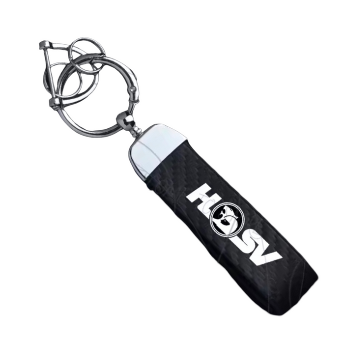 Holden HSV - Chrome Key Ring with Leather Tag