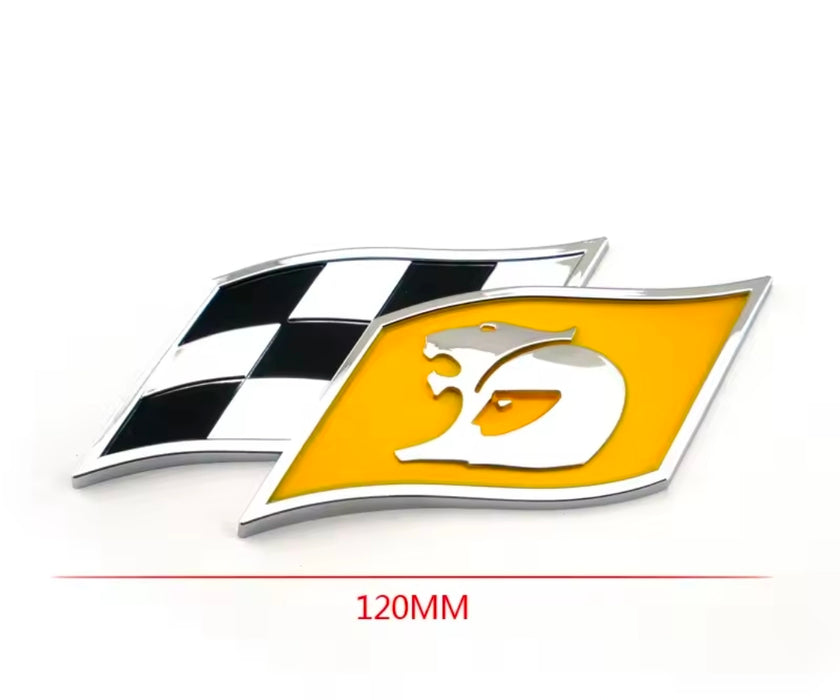 HSV / Clubsport / GTS  Chrome Alloy - Flag Decal Badge