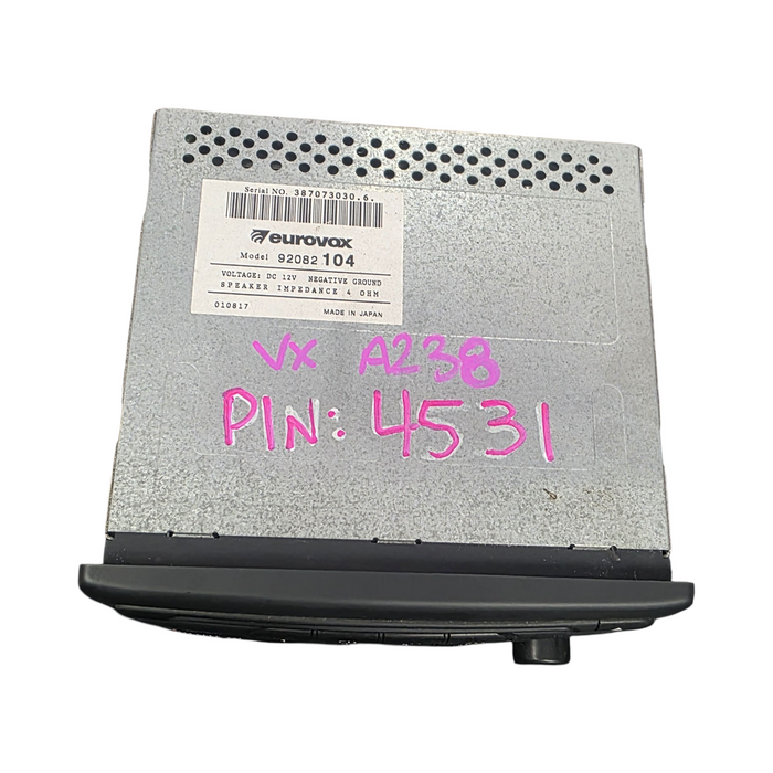 A238 - VX Holden Commodore Sedan - Eurovox Stereo - Pin #4531