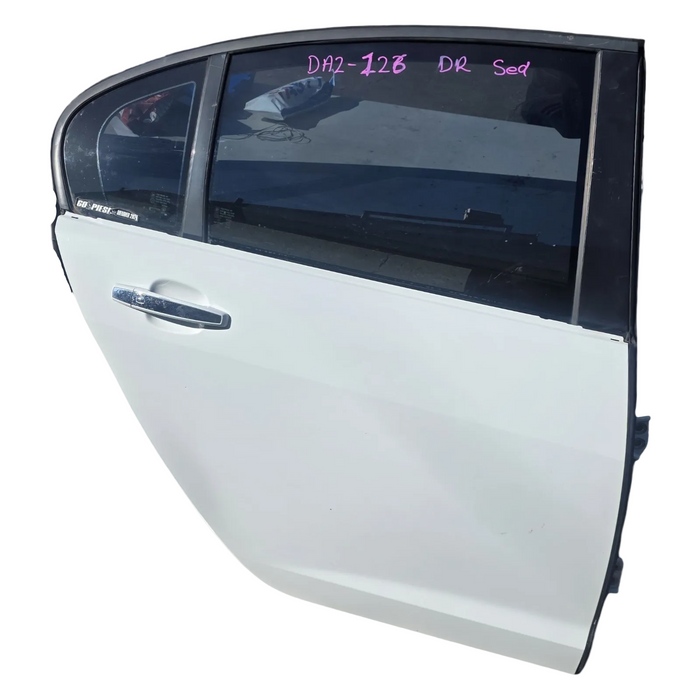 Da2-127 - VF Holden Commodore - Driver's Rear Door - Heron White with Chrome Handle