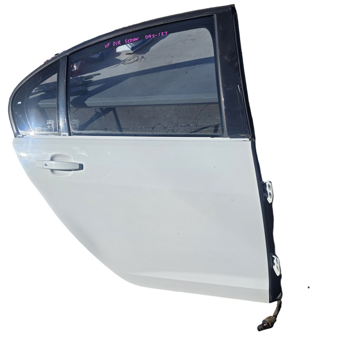 Da2-127 - VF Holden Commodore - Driver's Rear Door - Heron White with Chrome Handle