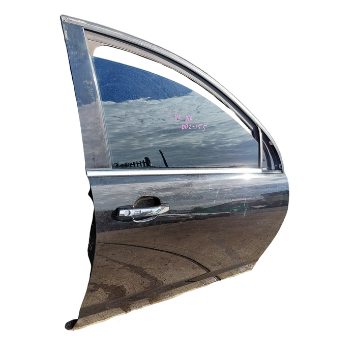 DA2-155 - VF Holden Calais - Driver's Front Door w/ Chrome Handle & Trims - Phantom Black #790F