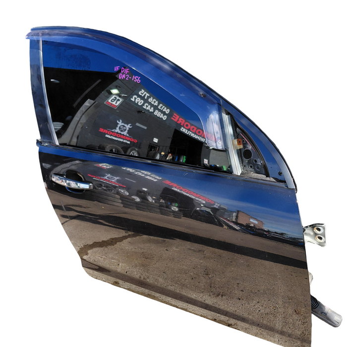 DA2-156 - VF Holden Calais - Driver's Front Door w/ Chrome Handle & Weather Shield - Phantom Black #790F