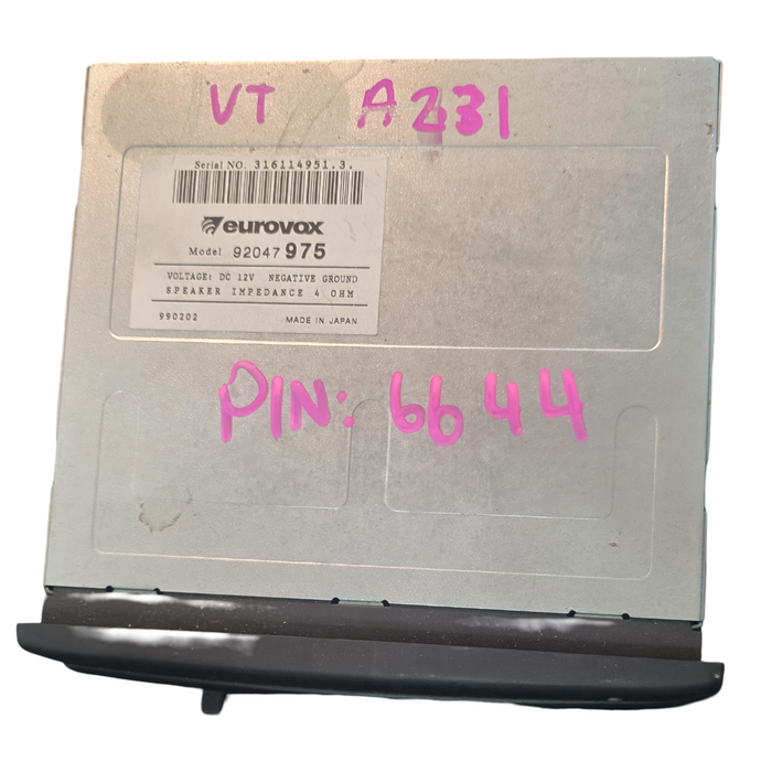 A231 - VT Holden Commodore - Eurovox Cassette Stereo - Pin #6644