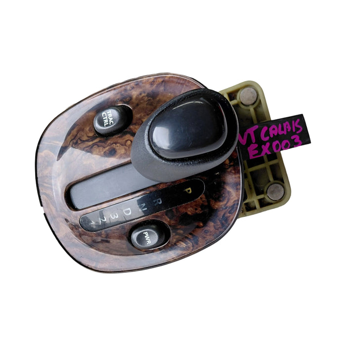 EX003 - VT Holden Calais - Automatic Gear Shifter w/ TRAC & PWR Buttons - WOODGRAIN / BLACK