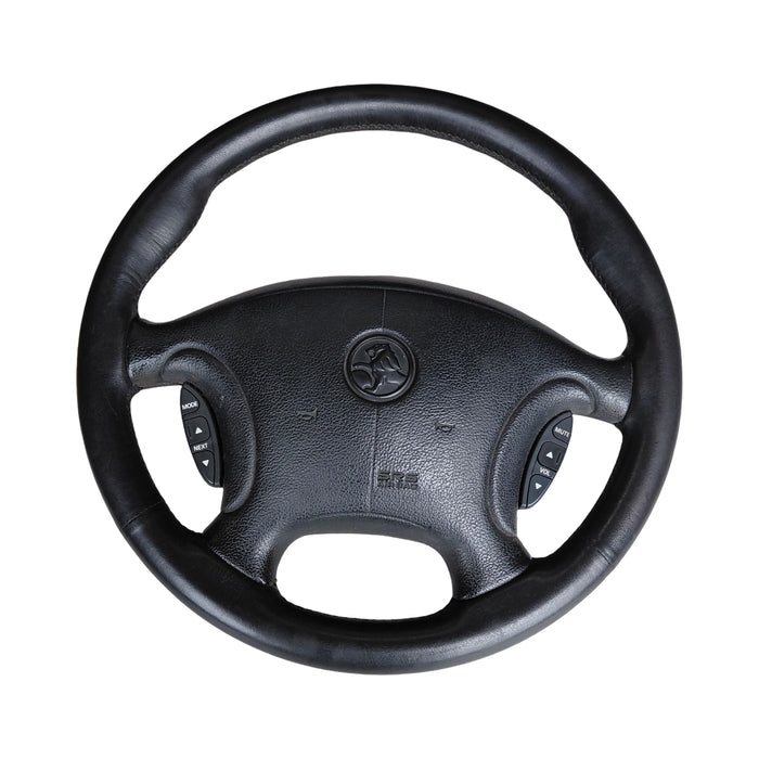 EX003 - VT Holden Calais - Leather Steering Wheel with "SRS AIRBAG" Horn Pad & Switches - TRIM #17i