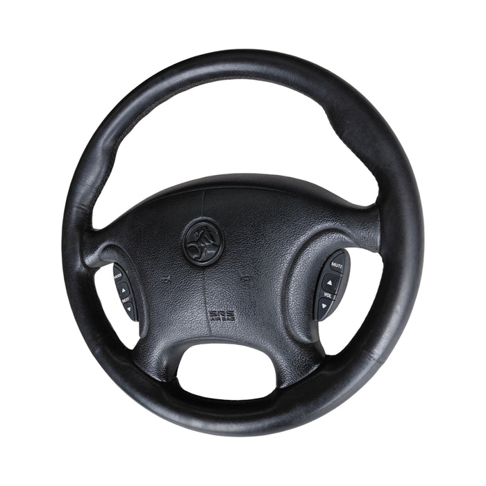 EX003 - VT Holden Calais - Leather Steering Wheel with "SRS AIRBAG" Horn Pad & Switches - TRIM #17i