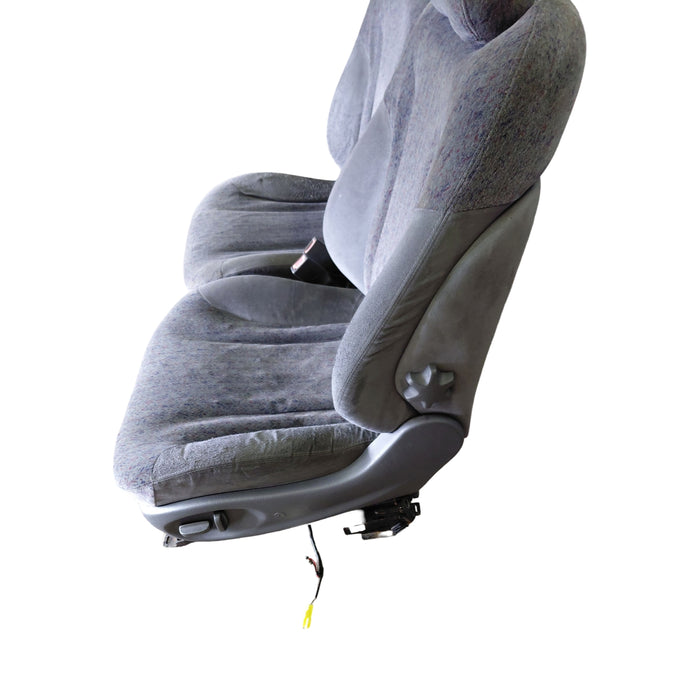 EX003 - VT Holden Calais - Front Seat (PAIR) w/ Side Plastics & Seatbelt Stalks - CLOTH TRIM #17i