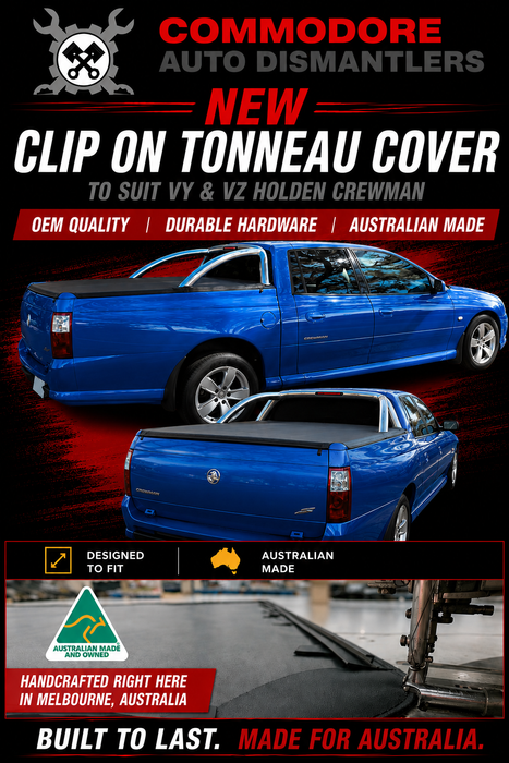 VY, VZ Holden Commodore Crewman - Tonneau Cover (Sports Roll Bar Option)