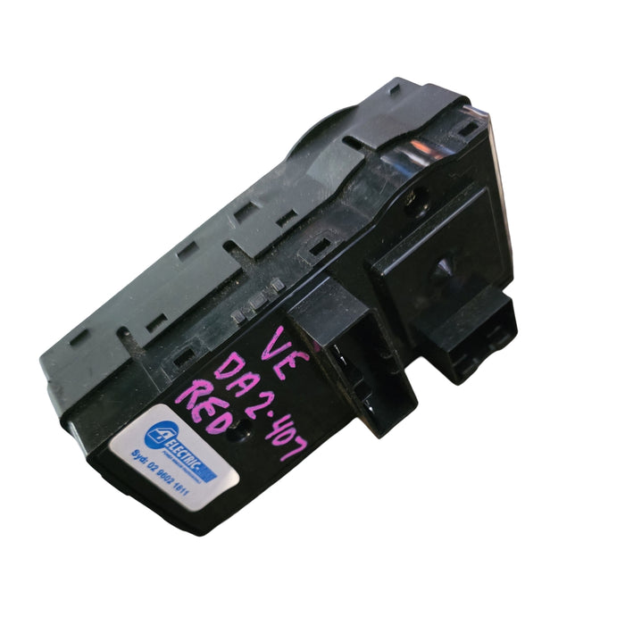 Da2-407 - VE Holden Commodore Sedan - Power Window Switch - Red Illumination - Black