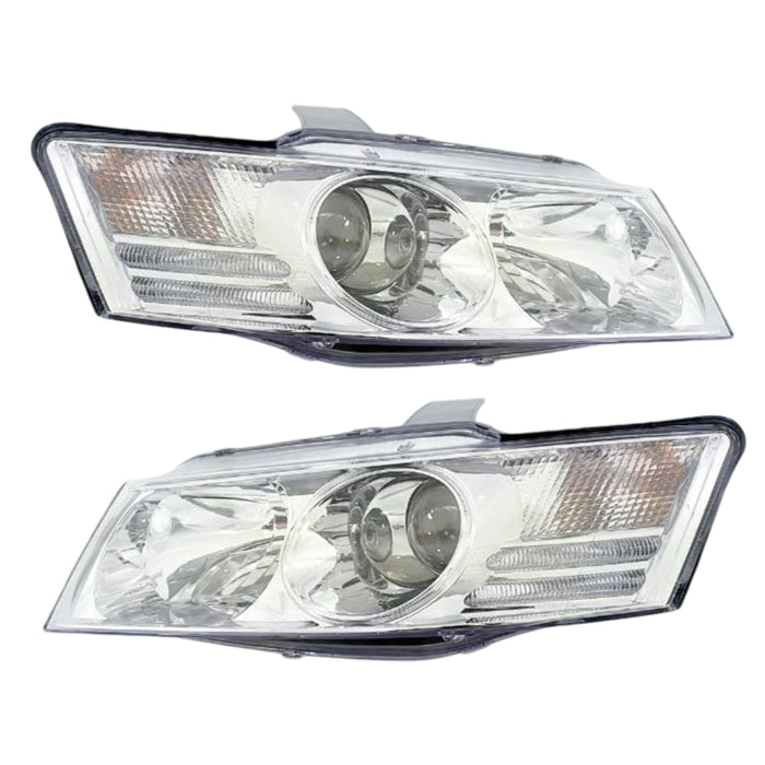 New OEM Quality - VZ Holden Berlina - Headlight Set - Chrome Projectile