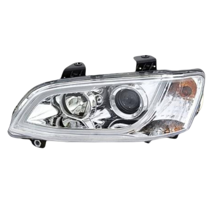 New OEM Quality - VE Holden Commodore Series II - Halo LED Chrome Headlight - Set
