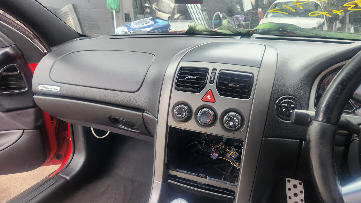 a120 - VY SS Holden Commodore - Lower Dash Trim Black / Grey Suede