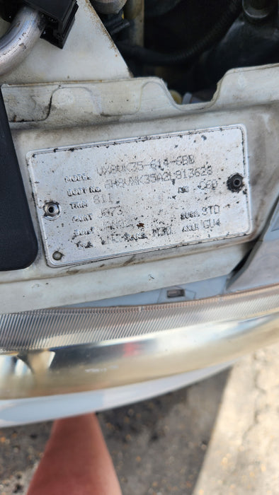 A182 - Vx Acclaim Wagon - Rear Passenger Door - PAINT CODE HERON WHITE #j073