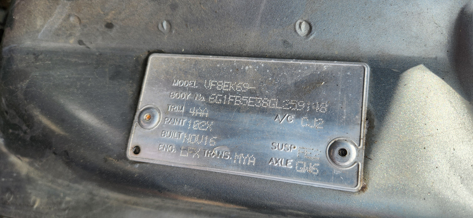 A192 - VF 2016 HOLDEN COMMODORE - ECU AUTO V6 - SERVICE #12653998