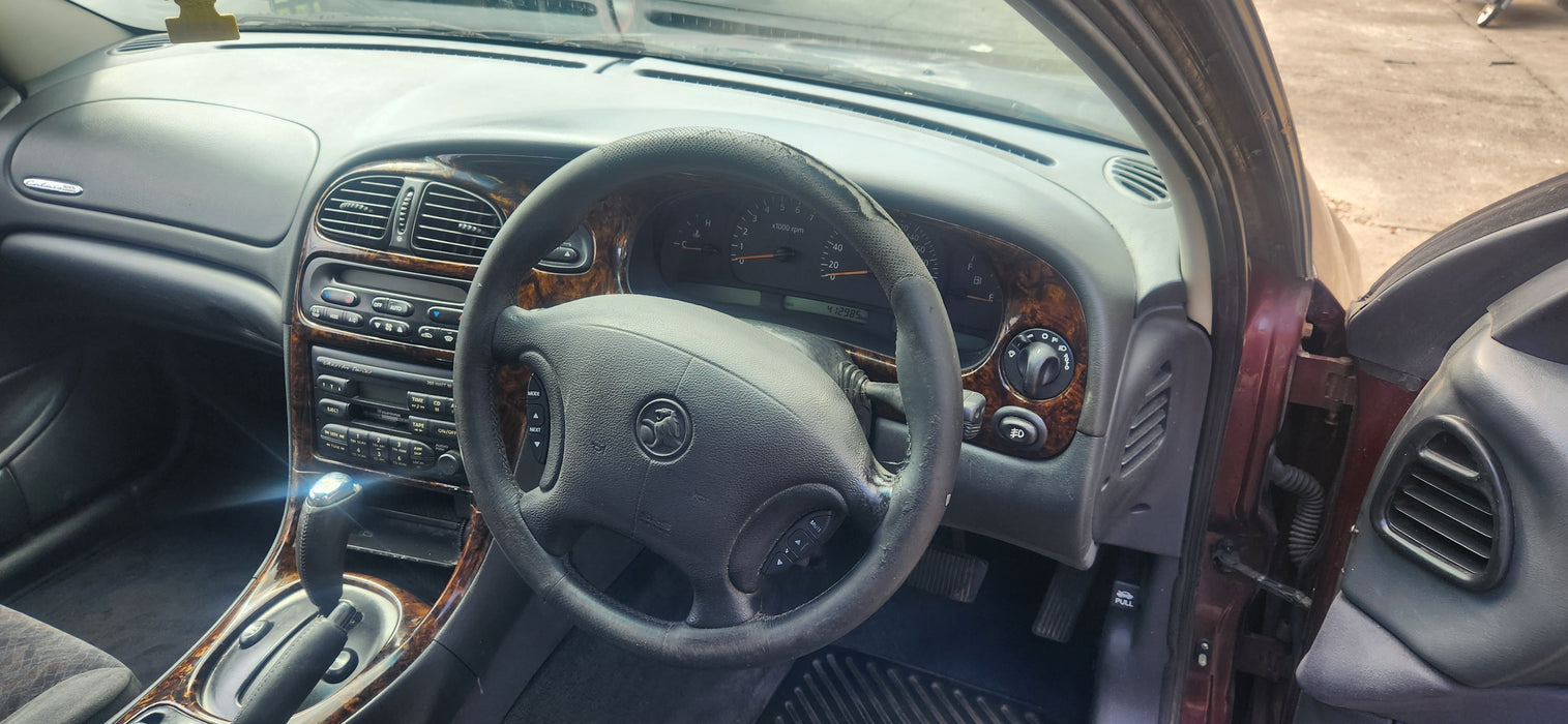 A196 - VX HOLDEN CALAIS - Leather Steering Wheel with Good Control Switch