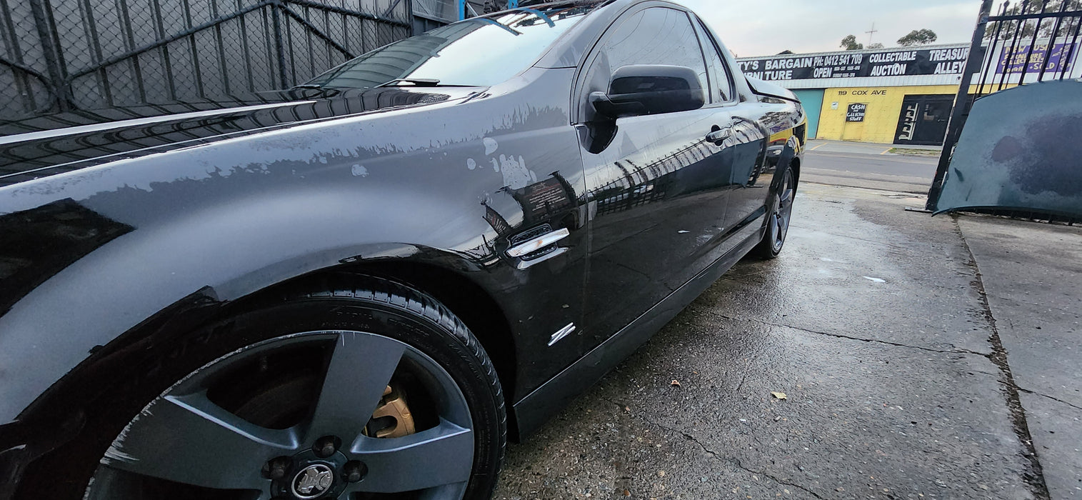 VE SS Holden Commodore Utility - Sideskirts (PAIR) - PHANTOM BLACK #690F