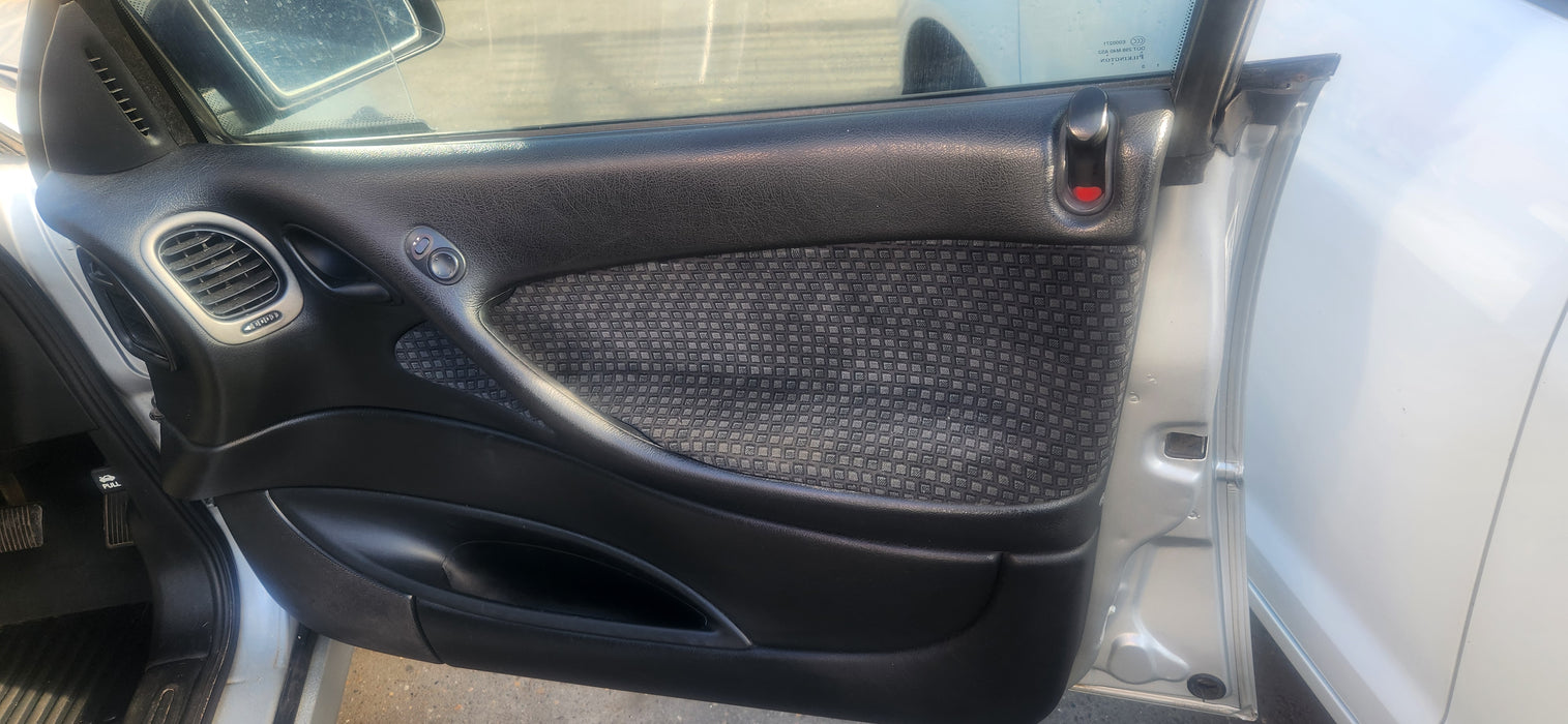 A225 - VZ Holden Commodore Utility - Leather/Cloth Doorcards (PAIR) w/ Speaker Covers & Air Vents - TRIM #61i