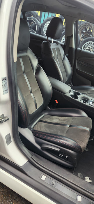 A241 - VF Holden Commodore Sedan Black Edition - Leather Front Seat Set with Red Stitching