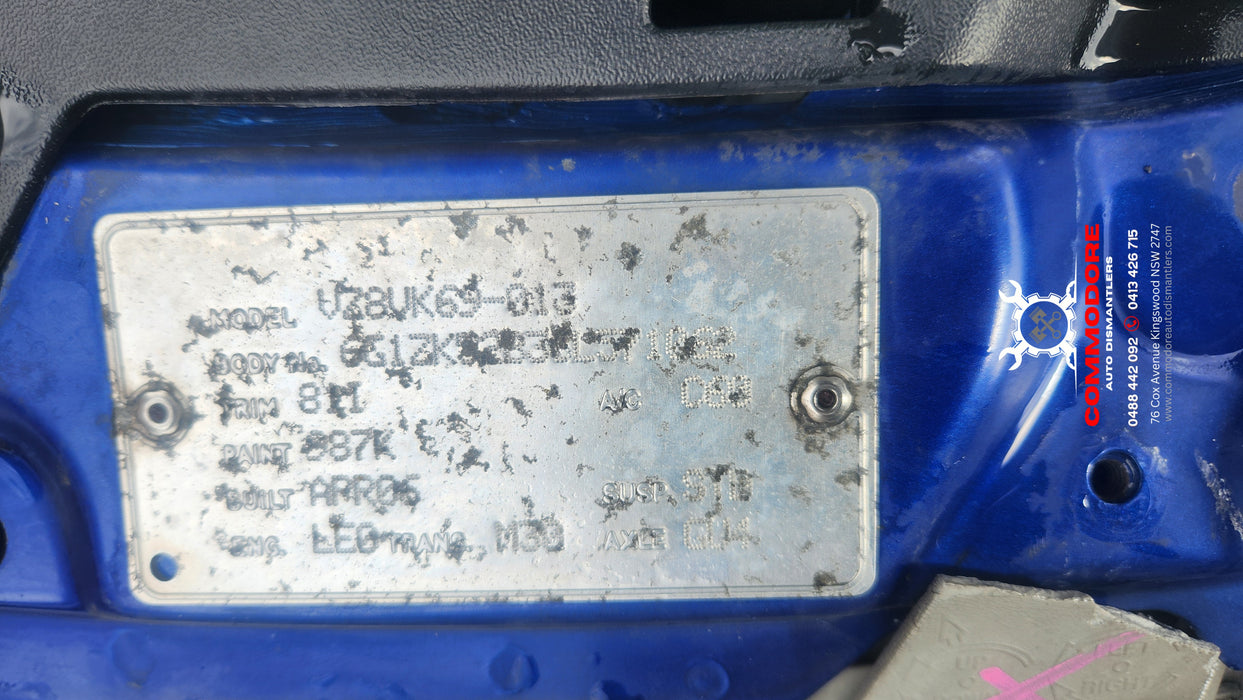 A247 - VZ SVZ SEDAN - Driver's Rear Door - PAINT CODE IMPULSE BLUE #987K