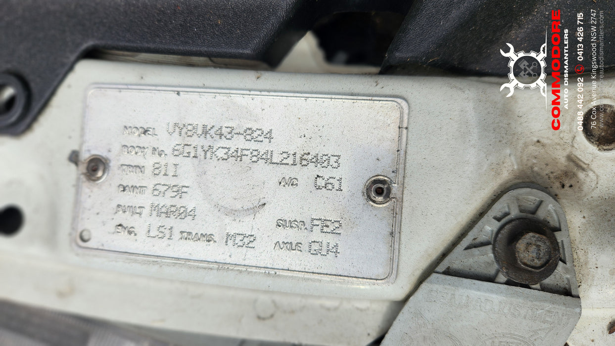 A252 - VY SS Crewman - Driver's Front Door - PAINT CODE HERRON WHITE #679F