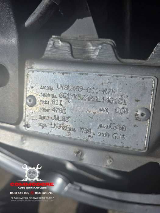 A282 - VY Holden Commodore Sedan - M30 3HFD AUTO Gearbox