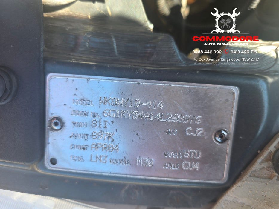 A285 - WK / Holden Statesman V6 LN3 M30, Auto 287,XXXkms Paint Code #697k Tiger Mica