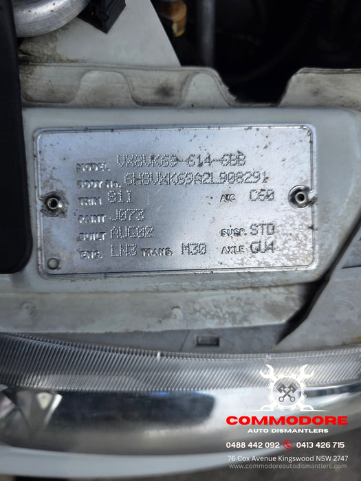 A289 - VX Holden Commodore  Sedan  V6 Auto - Body Control Module and Key-Fob 212 MID