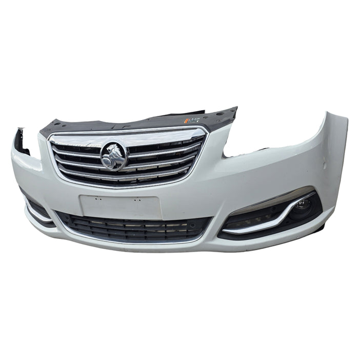 VF001 - VF Holden Calais V - GENUINE Front Bar with Grilles and DRL Lights - Heron White #679F