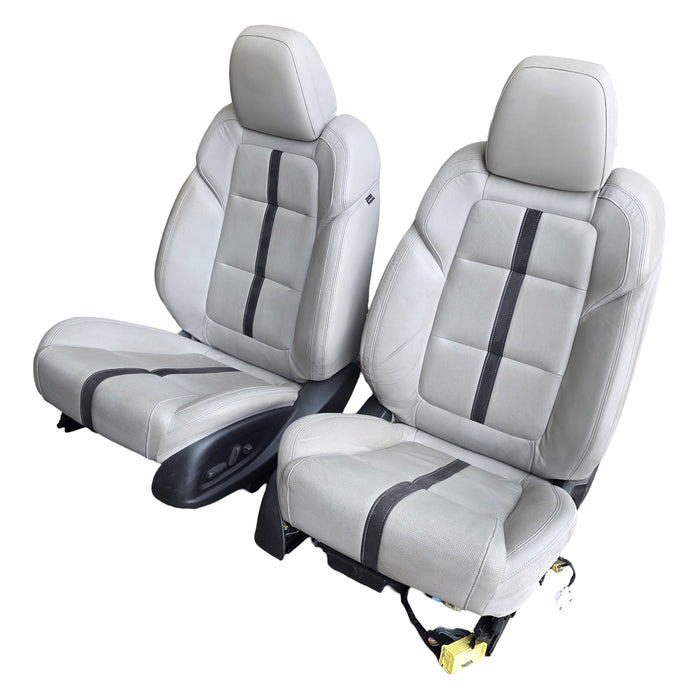 VF001 - VF Holden Calais V Sedan - IVORY Perforated Leather front Seats (pair)