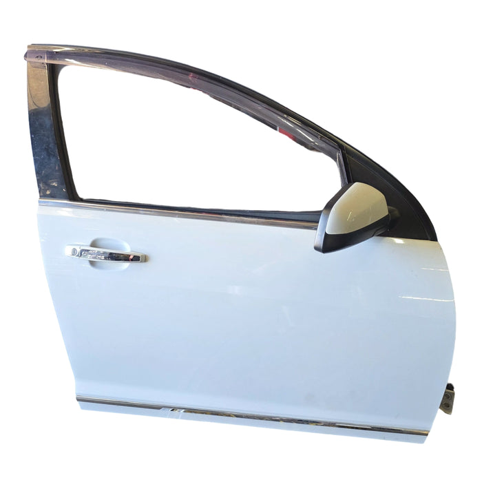 VF001 - VF Holden Calais V Sedan - Driver Front Door with window glass, reg and ext. Door handle Heron White #679F
