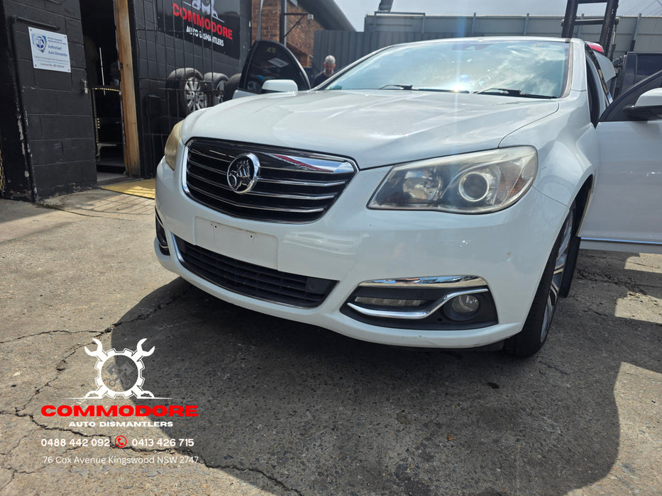 A296 - VF Holden Calais Sedan - Front Bar with Grilles and Bezels Heron White #679F