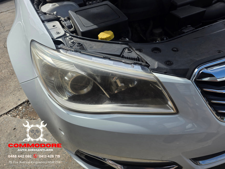 A296 - VF Holden Calais Sedan - Front Bar with Grilles and Bezels Heron White #679F