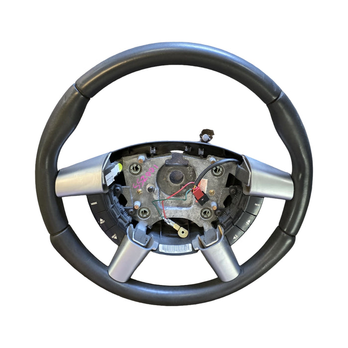 SSZ001 - VZ SS Holden Commodore - Leather Thick Grip Steering Wheel w/ Switches - BLACK/SILVER