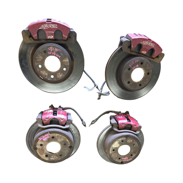 SSZ001 - VZ SSZ Holden Commodore / Monaro - SSZ PBR Brake Set up (8pc SET) Caliper & Rotor - V8 SSZ