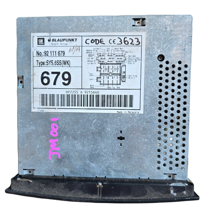 JM001 - WK Holden Statesman - 6 CD Stereo BLAUPUNKT with CODE - S/N: 92111679