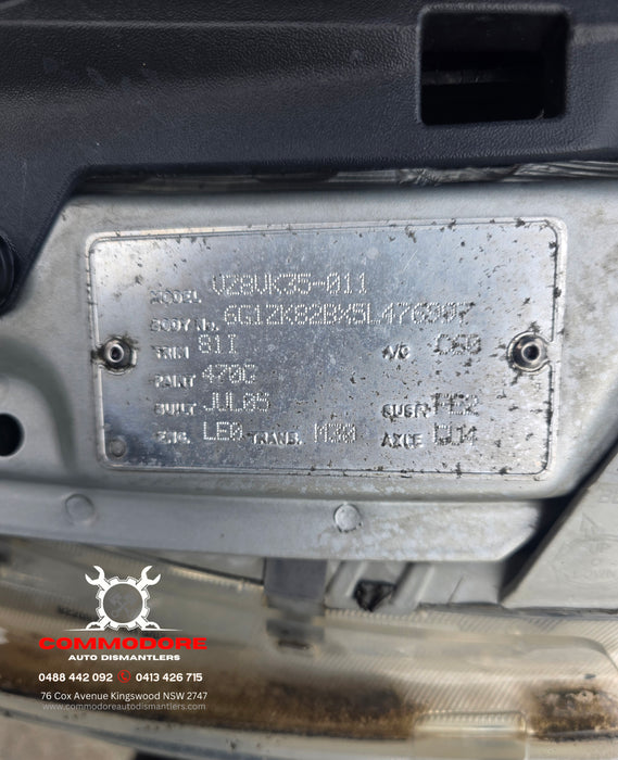 A299 - VZ Holden Equipe V6 LEO Ecotec M30, Auto 198,XXXkms Paint Code #636R Nitrate Silver