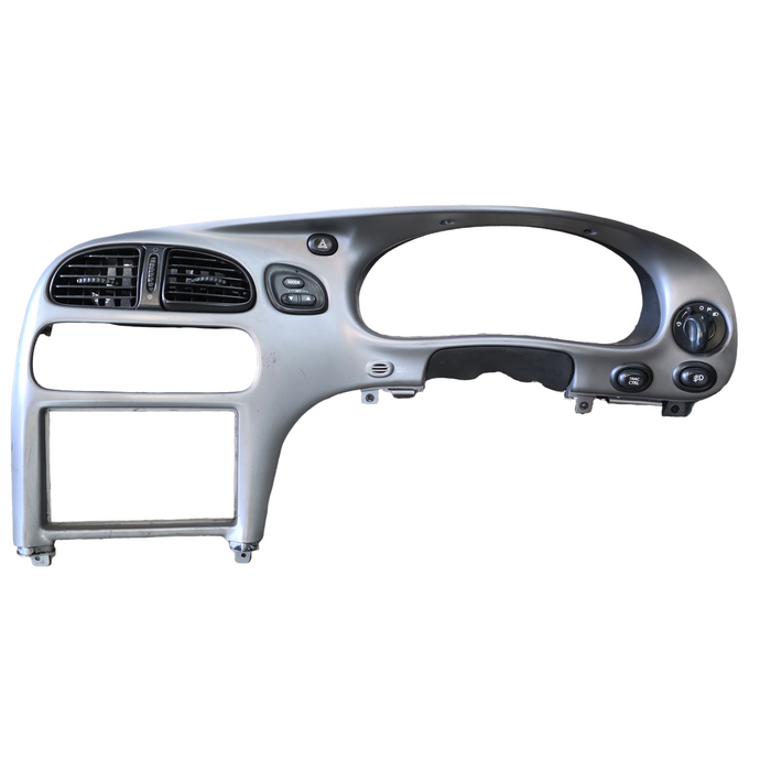 VXSS001 - VX SS HOLDEN COMMODORE - Silver Dash Facia w/ Hazard, Headlight, Mode, TRAC CTRL, Fog Light Switches & Air Vents